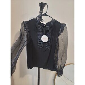See by Chloe Black Blouse 38 New NWT